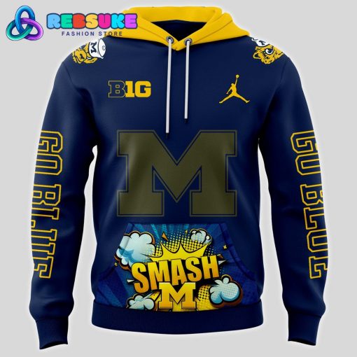 Michigan Wolverines Football 2024 Go Blue “SMASH” Hoodie