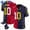 Michigan Wolverines x New England Patriots Tom Brady Football Jersey