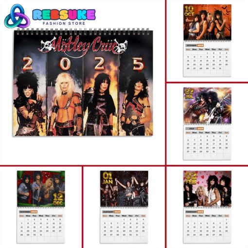 Mötley Crüe New Year 2025 Wall Hanging Calendar