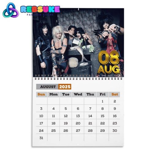 Mötley Crüe New Year 2025 Wall Hanging Calendar