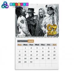 Mtley Cre New Year 2025 Wall Hanging Calendar