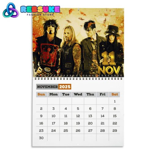 Mötley Crüe New Year 2025 Wall Hanging Calendar