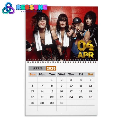 Mötley Crüe New Year 2025 Wall Hanging Calendar