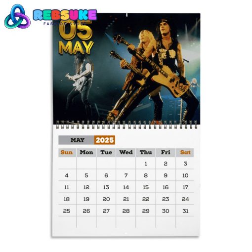 Mötley Crüe New Year 2025 Wall Hanging Calendar