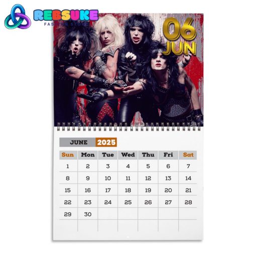 Mötley Crüe New Year 2025 Wall Hanging Calendar