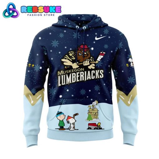 Muskegon Lumberjacks Peanuts and Snoopy Night Hoodie Set