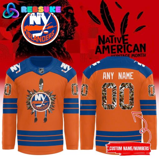 New York Islanders x 2024 NHL Native American Heritage Month Hockey Jersey