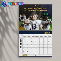 Notre Dame Football New Year 2025 Wall Hanging Calendar