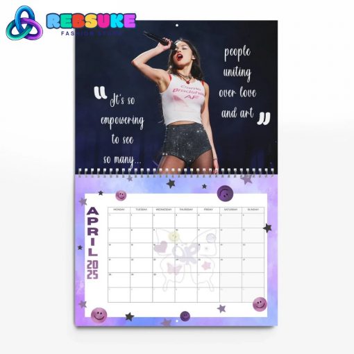 Olivia Rodrigo New Year 2025 Wall Hanging Calendar