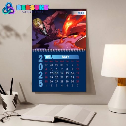 One Piece New Year 2025 Wall Hanging Calendar