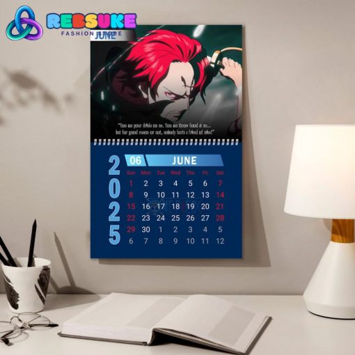 One Piece New Year 2025 Wall Hanging Calendar