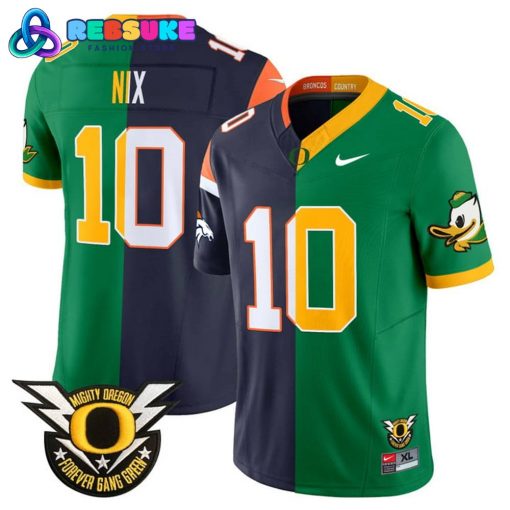 Oregon Ducks x Denver Broncos 2025 Football Jersey