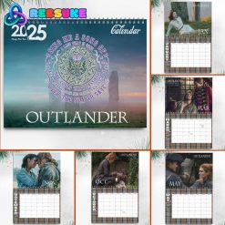 Outlander TV Series New Year 2025 Wall Hanging Calendar