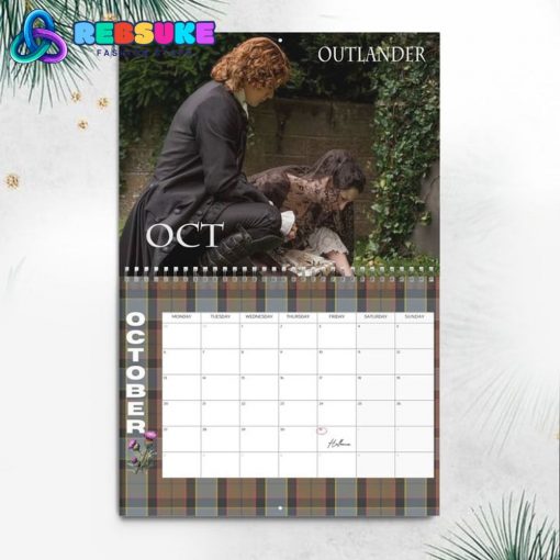 Outlander TV Series New Year 2025 Wall Hanging Calendar