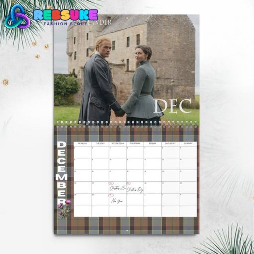 Outlander TV Series New Year 2025 Wall Hanging Calendar