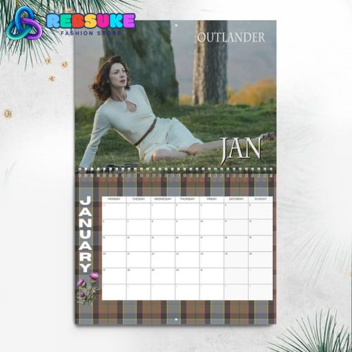 Outlander TV Series New Year 2025 Wall Hanging Calendar