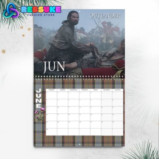 Outlander TV Series New Year 2025 Wall Hanging Calendar