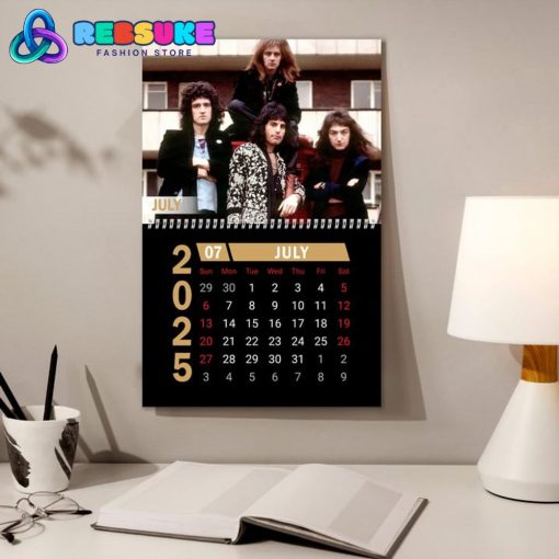 Queen Band New Year 2025 Wall Hanging Calendar