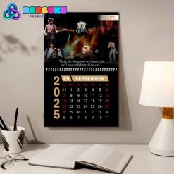 Queen Band New Year 2025 Wall Hanging Calendar