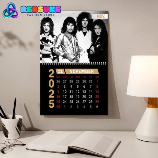 Queen Band New Year 2025 Wall Hanging Calendar