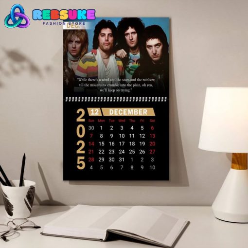 Queen Band New Year 2025 Wall Hanging Calendar