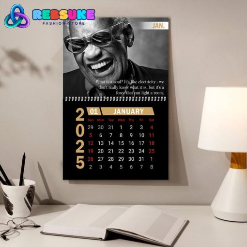 Ray Charles New Year 2025 Wall Hanging Calendar