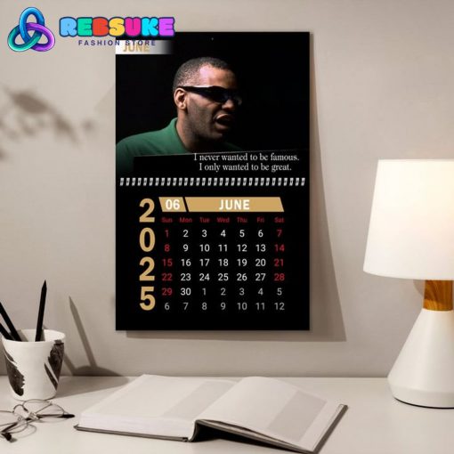 Ray Charles New Year 2025 Wall Hanging Calendar