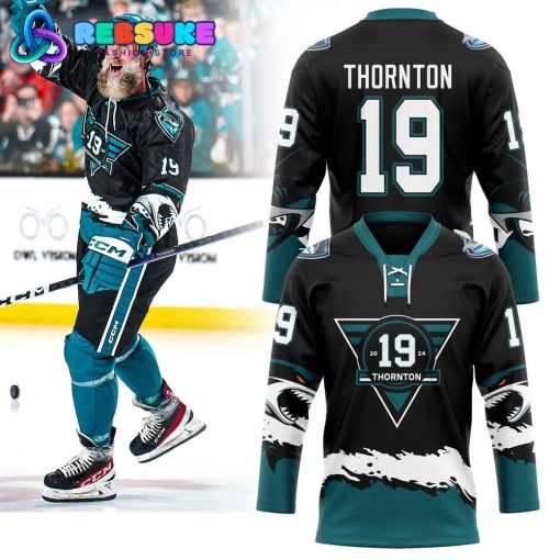 San Jose Sharks x Joe Thornton #19 Retirement Hockey Jersey