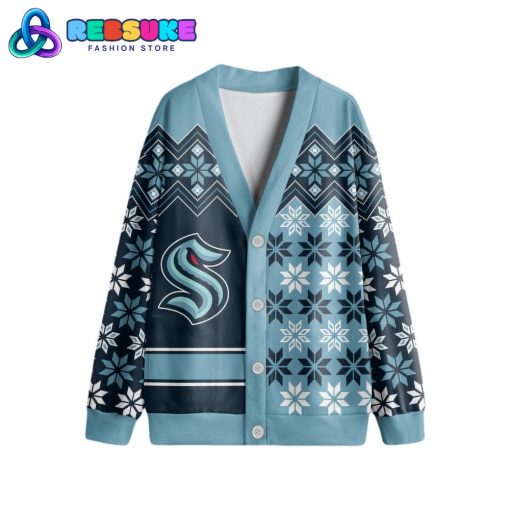 Seattle Kraken NHL Special Ugly Christmas Cardigan