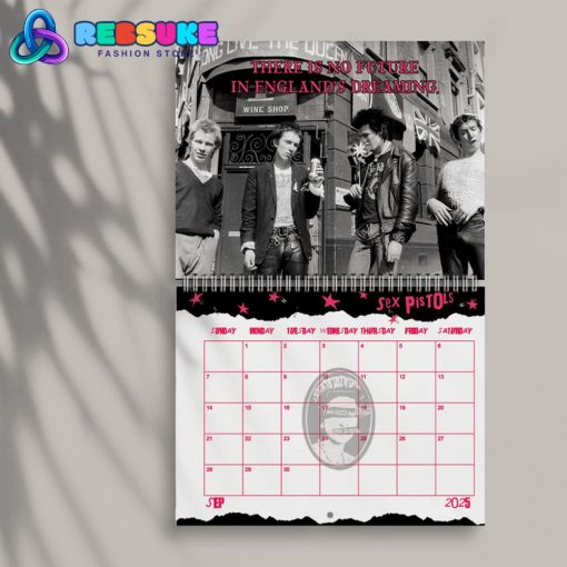 Sex Pistols New Year 2025 Wall Hanging Calendar