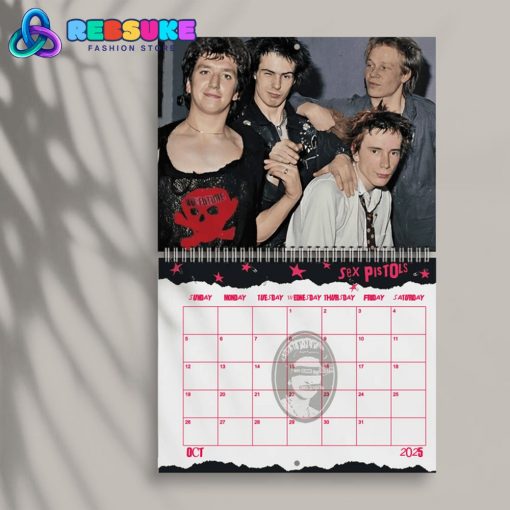 Sex Pistols New Year 2025 Wall Hanging Calendar