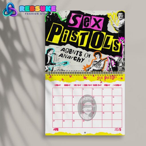 Sex Pistols New Year 2025 Wall Hanging Calendar