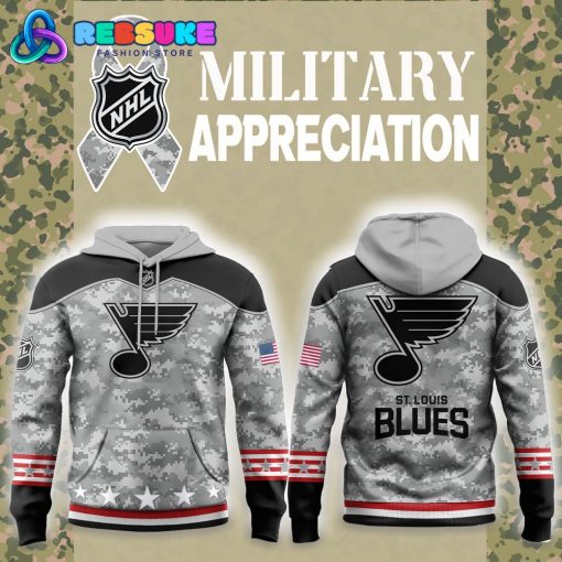 St Louis Blues 2024 Military Appreciation Hoodie Set