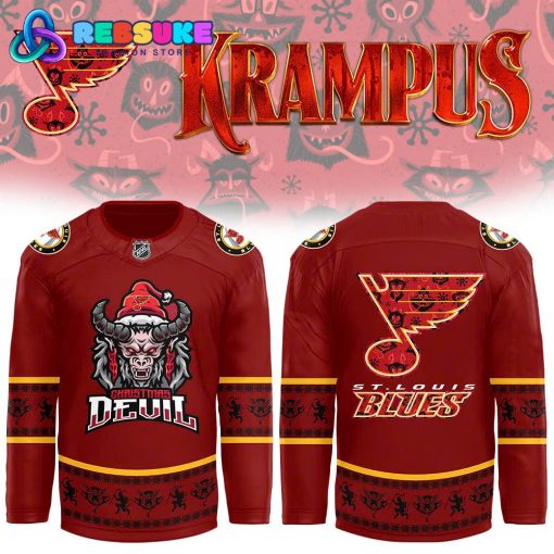 St. Louis Blues x 2024 NHL Christmas Devil Krampus Holiday Hockey Jersey