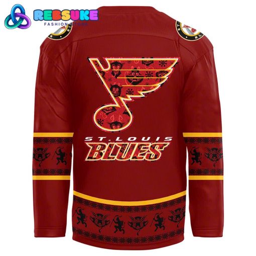 St. Louis Blues x 2024 NHL Christmas Devil Krampus Holiday Hockey Jersey