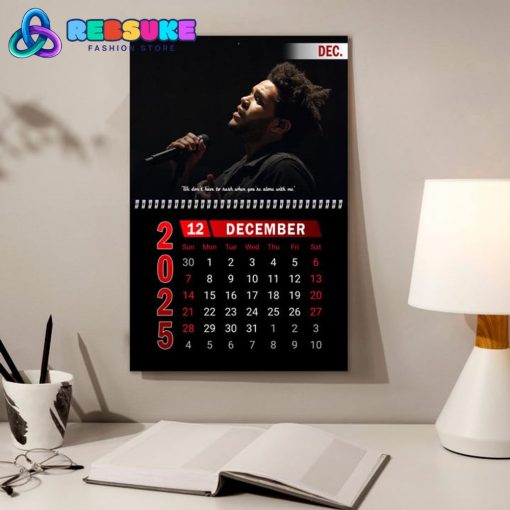 The Weeknd New Year 2025 Wall Hanging Calendar