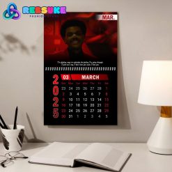 The Weeknd New Year 2025 Wall Hanging Calendar