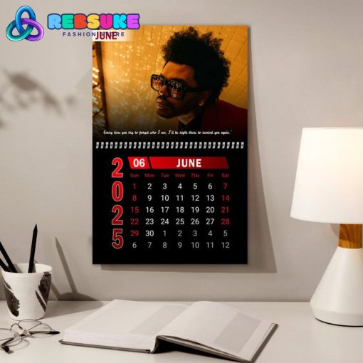 The Weeknd New Year 2025 Wall Hanging Calendar