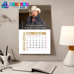 Toby Keith New Year 2025 Wall Hanging Calendar