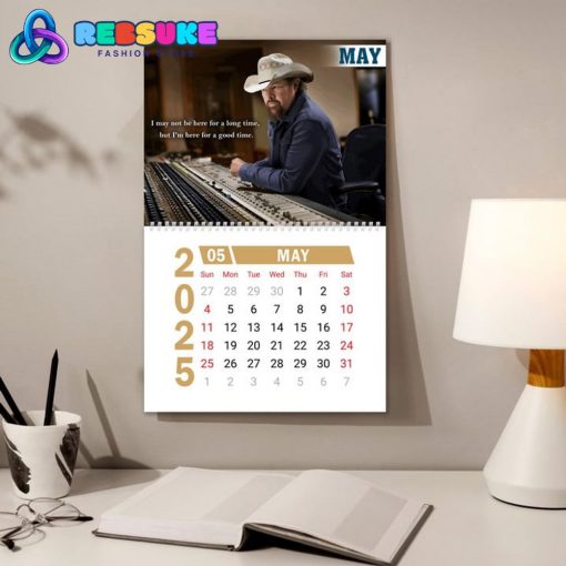 Toby Keith New Year 2025 Wall Hanging Calendar