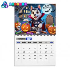 UConn Huskies New Year 2025 Wall Hanging Calendar