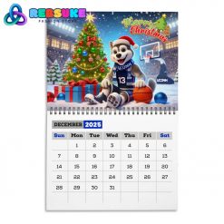 UConn Huskies New Year 2025 Wall Hanging Calendar