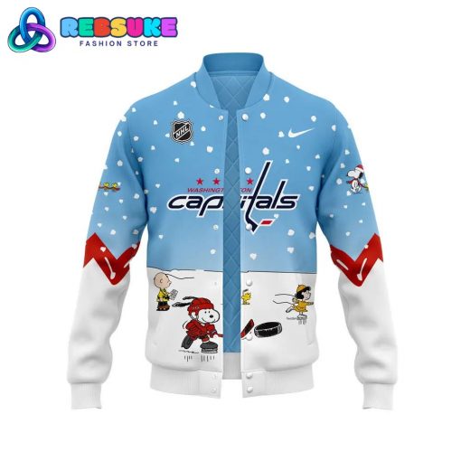 Washington Capitals Peanuts and Snoopy Nike Baseball Jacket