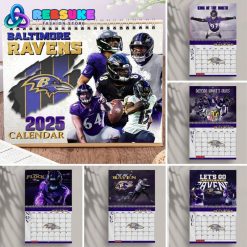 Baltimore Ravens Happy New Year 2025 Wall Hanging Calendar