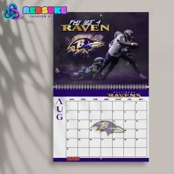 Baltimore Ravens Happy New Year 2025 Wall Hanging Calendar