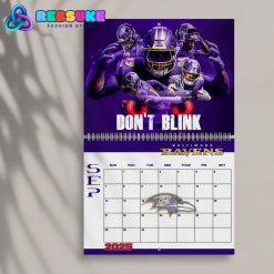 Baltimore Ravens Happy New Year 2025 Wall Hanging Calendar