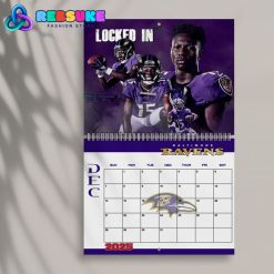 Baltimore Ravens Happy New Year 2025 Wall Hanging Calendar