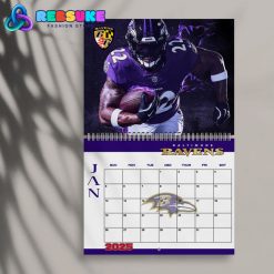 Baltimore Ravens Happy New Year 2025 Wall Hanging Calendar