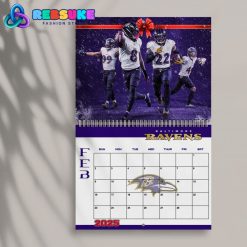 Baltimore Ravens Happy New Year 2025 Wall Hanging Calendar