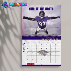 Baltimore Ravens Happy New Year 2025 Wall Hanging Calendar